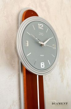 Zegar ścienny do salonu JVD drewno ze szkłem NS17014 41 to ozdobny, prosty zegar pasujący do każdego wnętrza. Ciekawa stylizacja zegara drewnianego ze szkłem. wymarzony prezent (4).JPG